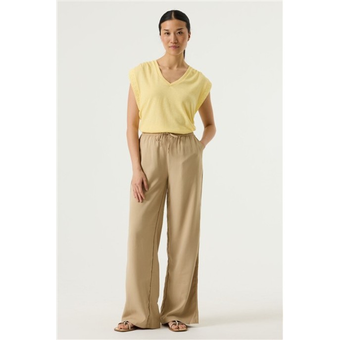 Garcia T-shirt Q260007 Kanten mouw Geel